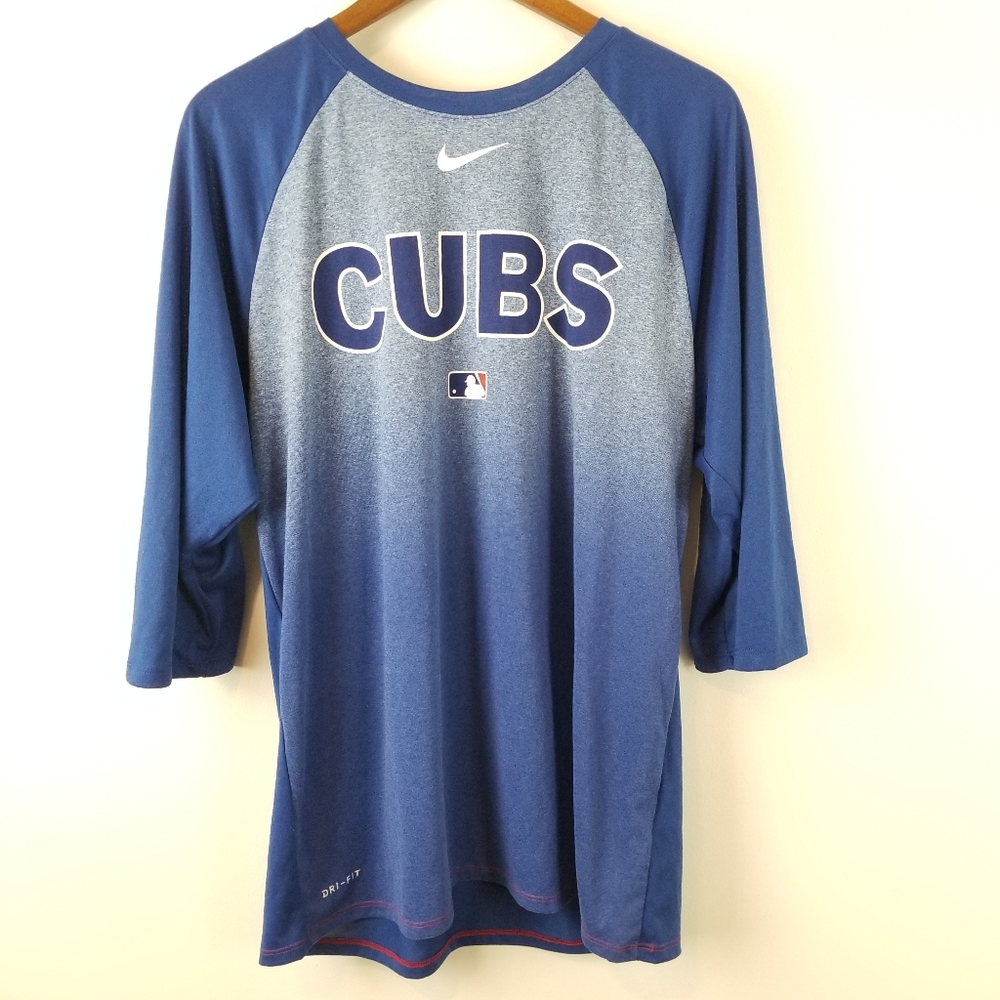 Nike Chicago Cubs Dri-FIT Authentic Collection 3/4 Sleeve Shirt Men's XL MLB